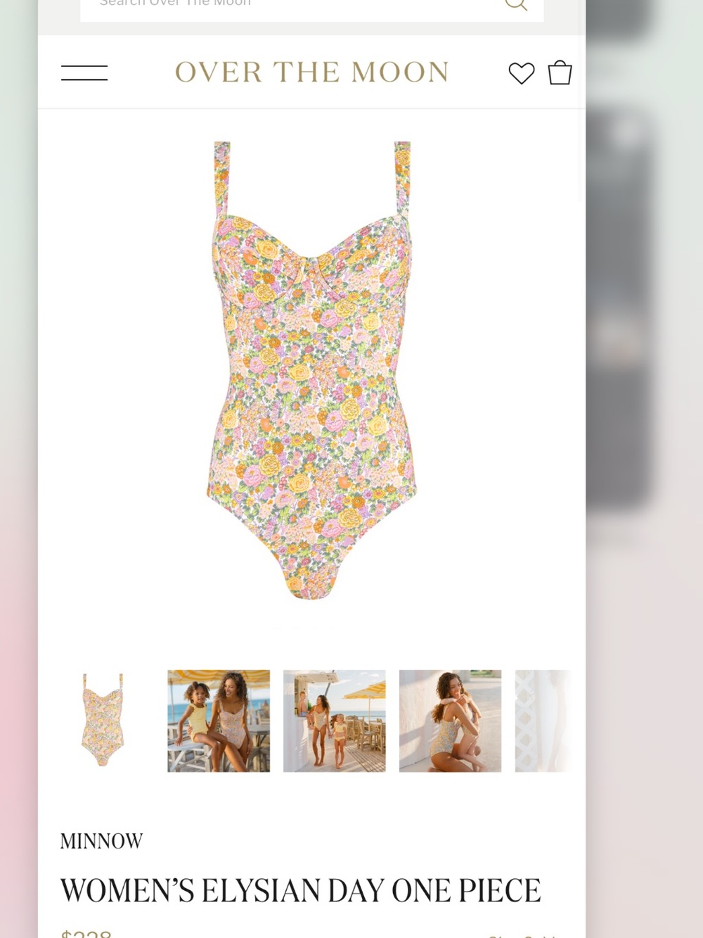 Minnow Women's Elysian Day One Piece Swimsuit - Floral Yellow
